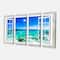 Designart - Open Window to Wavy Ocean - Extra Large Seashore Canvas Art